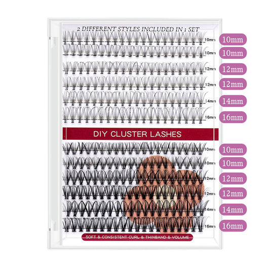 10D+20D cluster DIY lashes - 240 clusters
