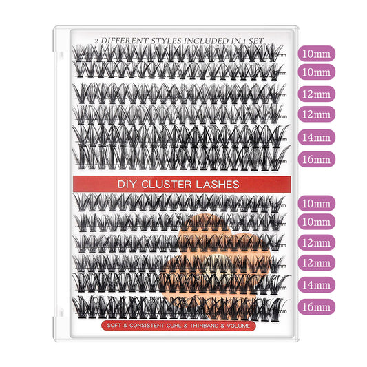 30D+40D cluster DIY lashes - 240 clusters