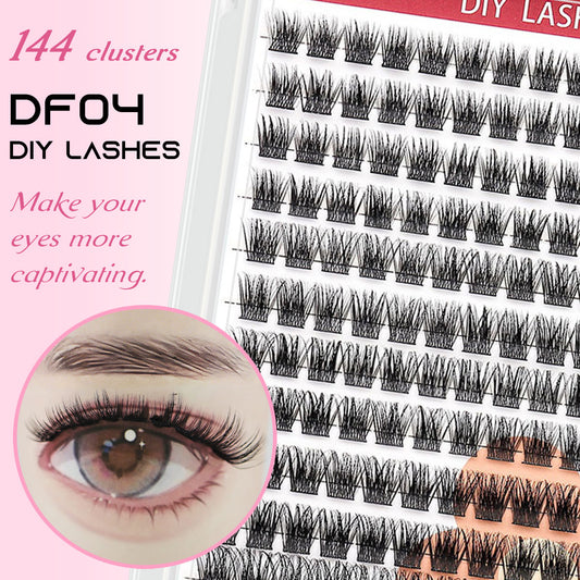 DF04 cluster DIY lashes Kit - 144 clusters