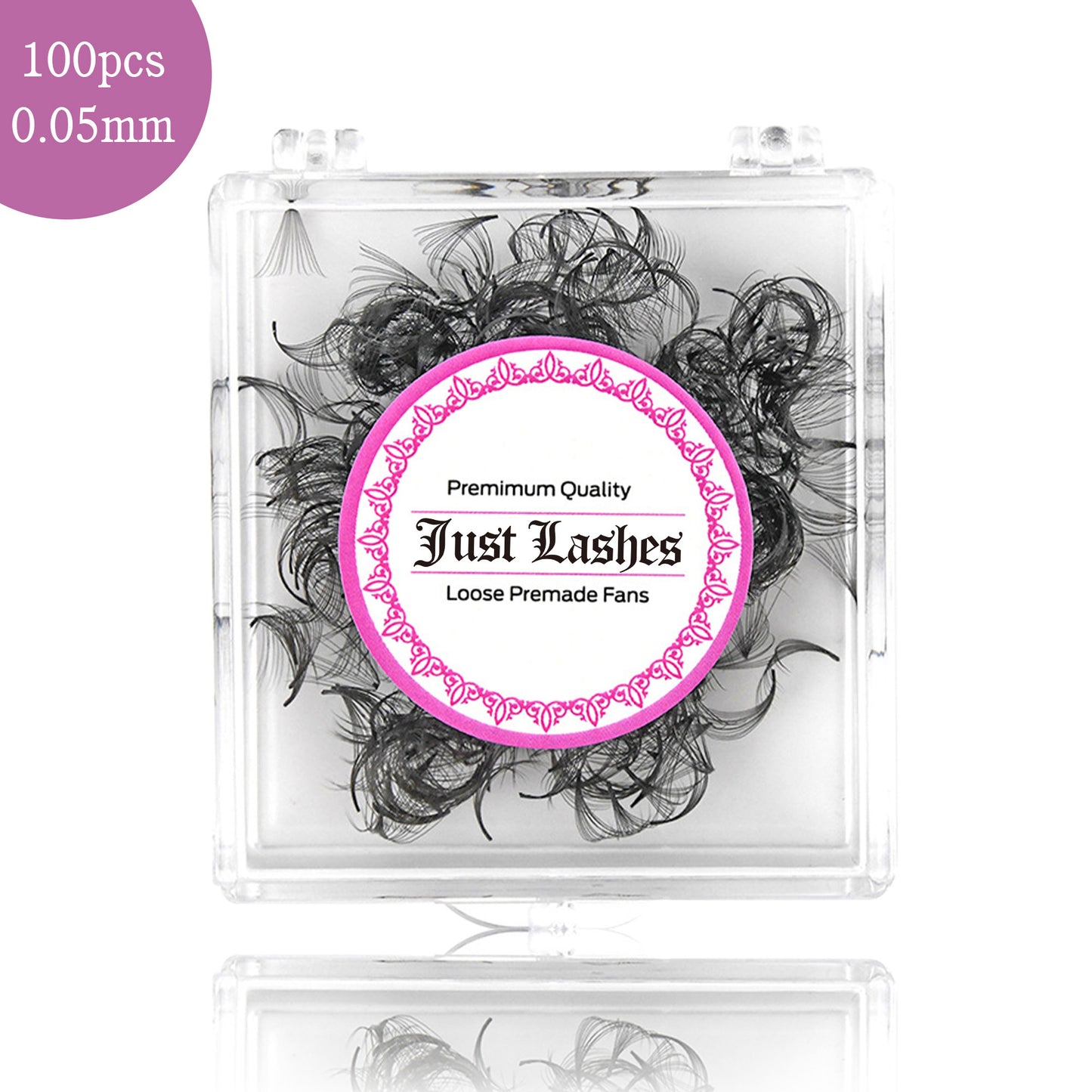 100 pieces 0.05mm same length Bulk Premade Eyelashes