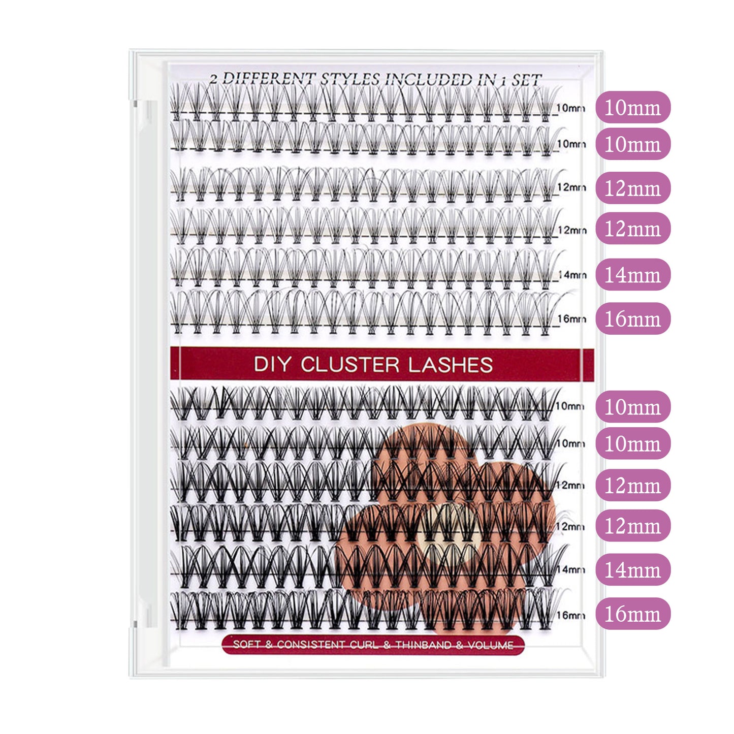 10D+20D cluster DIY lashes - 240 clusters