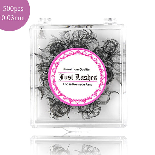 500 pieces 0.03mm same length Bulk Premade Eyelashes