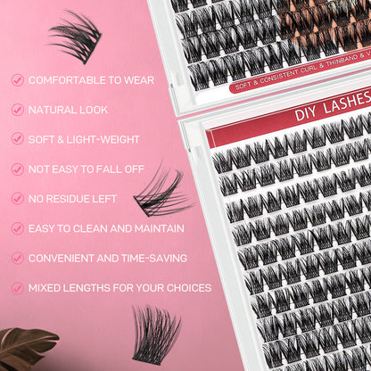DF01 cluster DIY lashes Kit - 144 clusters