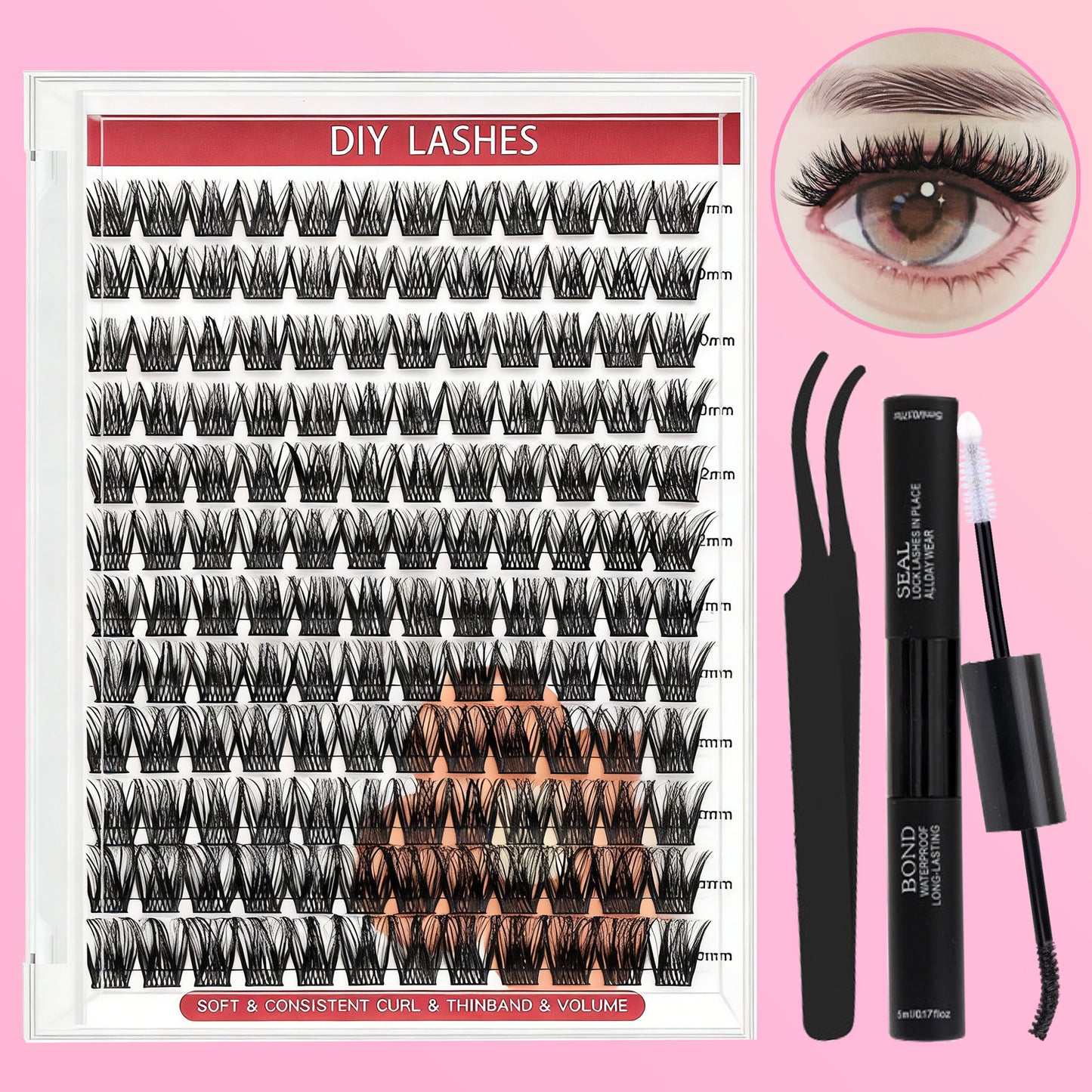 DF01 cluster DIY lashes Kit - 144 clusters