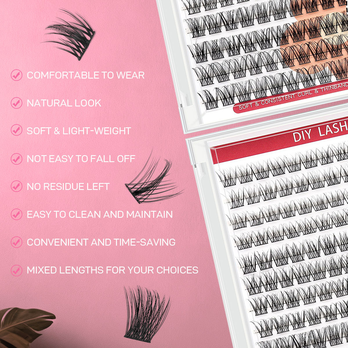 DF02 cluster DIY lashes Kit - 144 clusters
