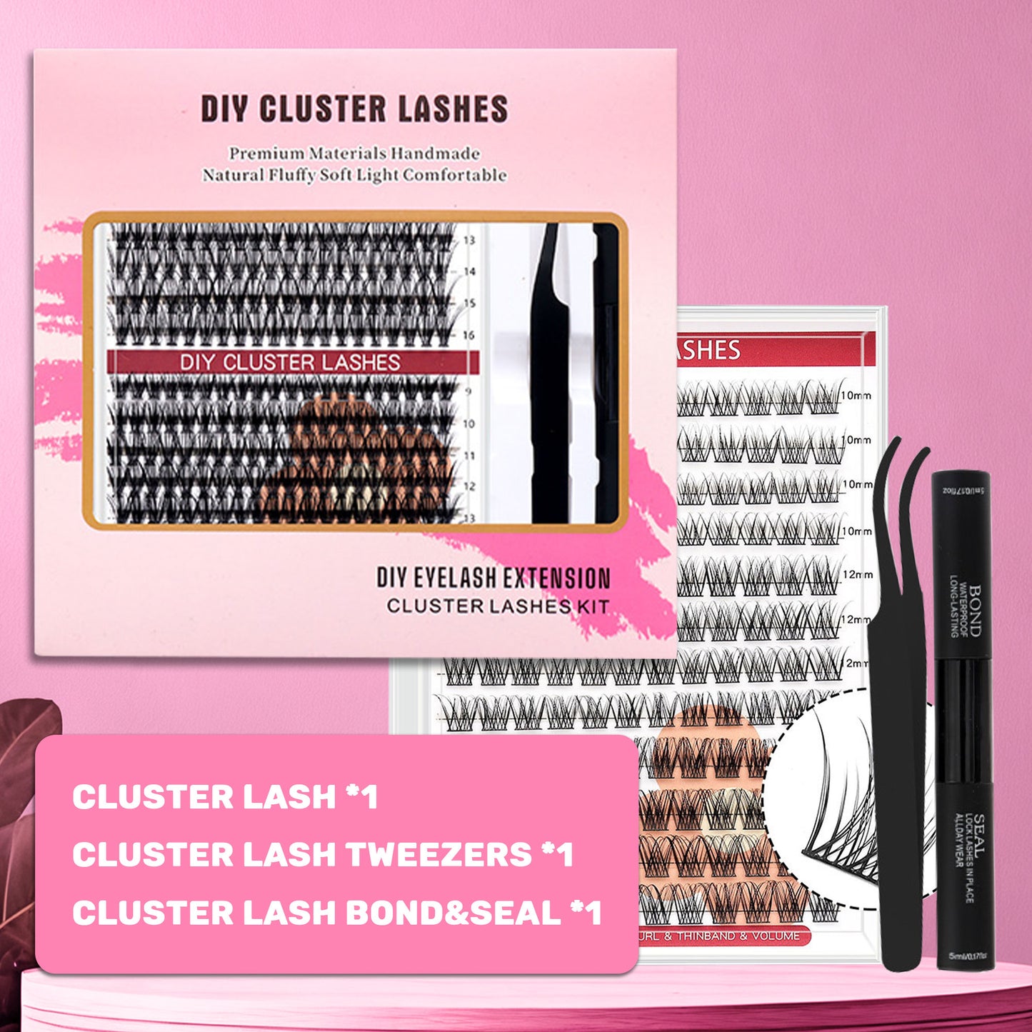 DF02 cluster DIY lashes Kit - 144 clusters