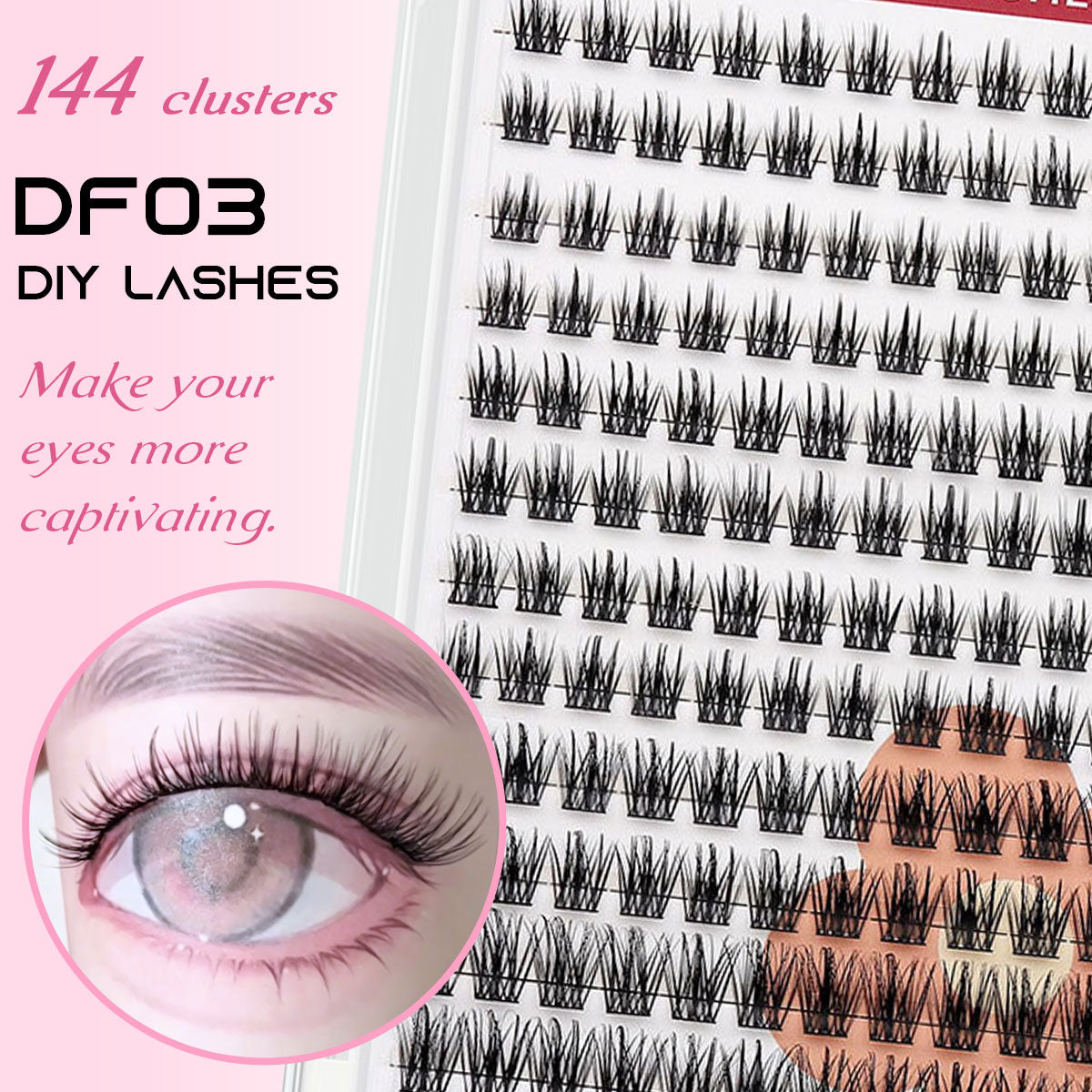 DF03 cluster DIY lashes Kit - 144 clusters