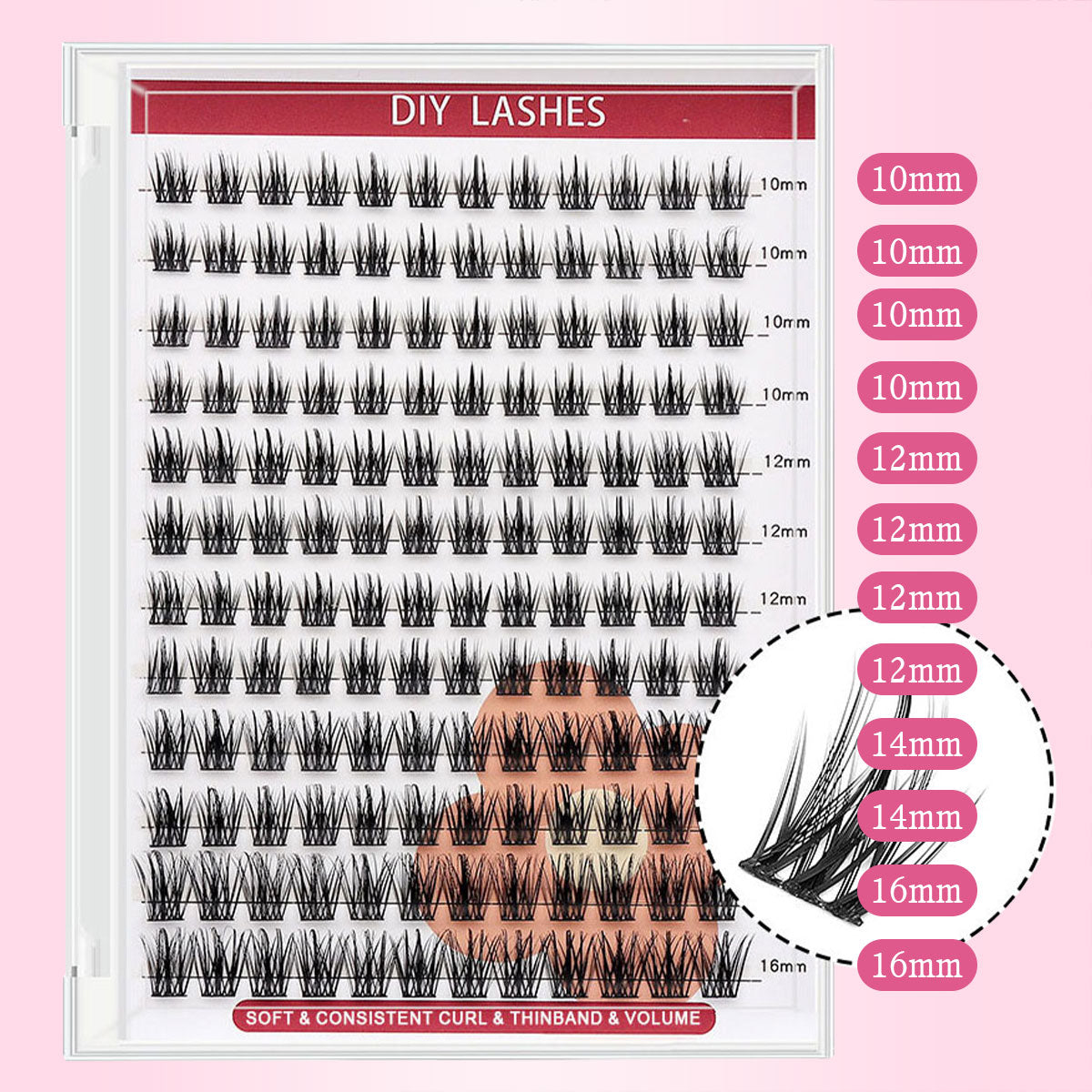 DF03 cluster DIY lashes Kit - 144 clusters