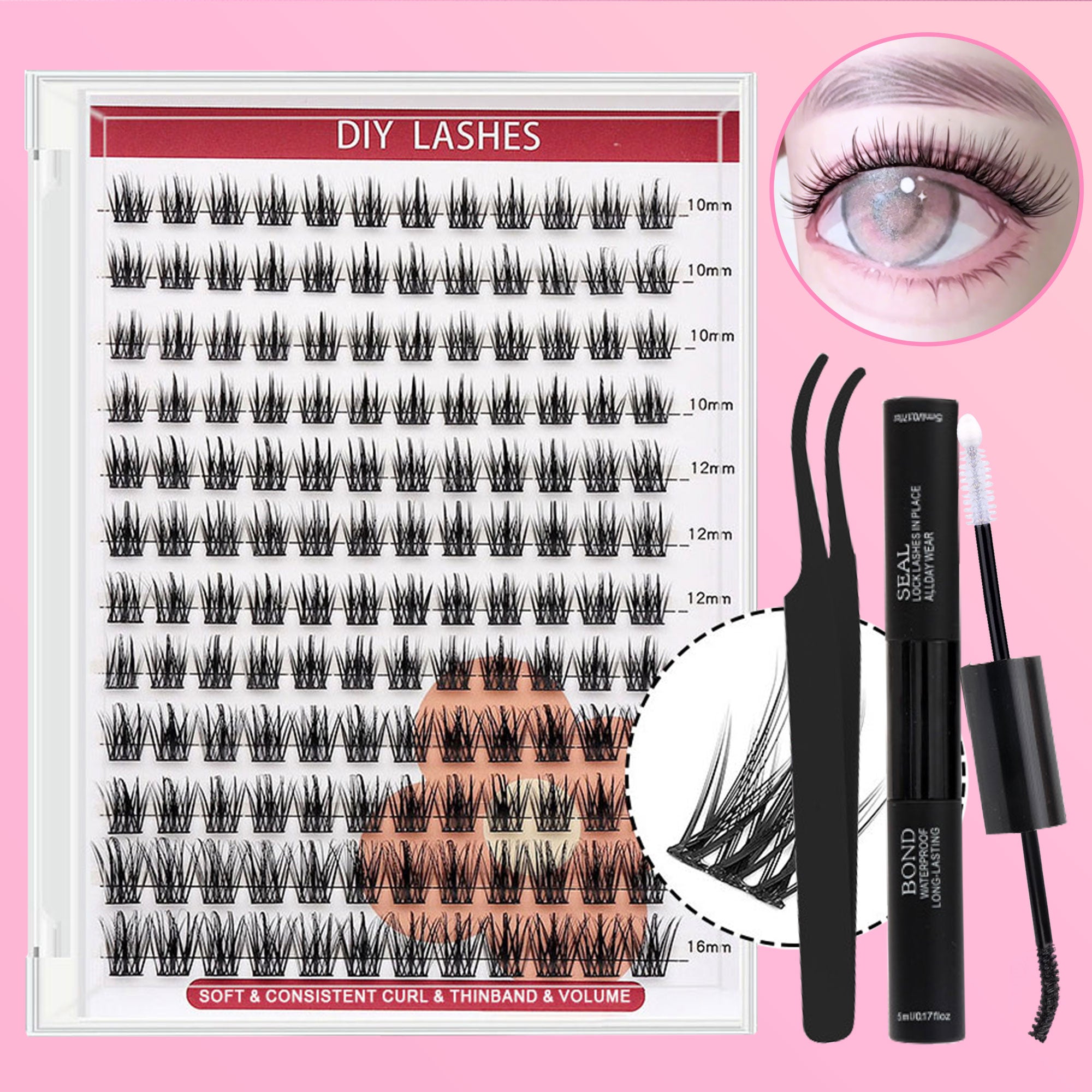 DF03 cluster DIY lashes Kit - 144 clusters