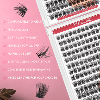 DF04 cluster DIY lashes Kit - 144 clusters