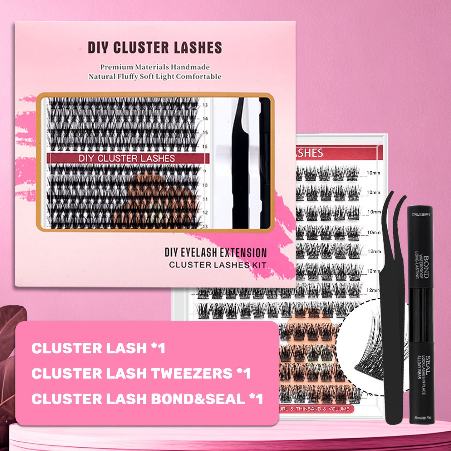 DF04 cluster DIY lashes Kit - 144 clusters