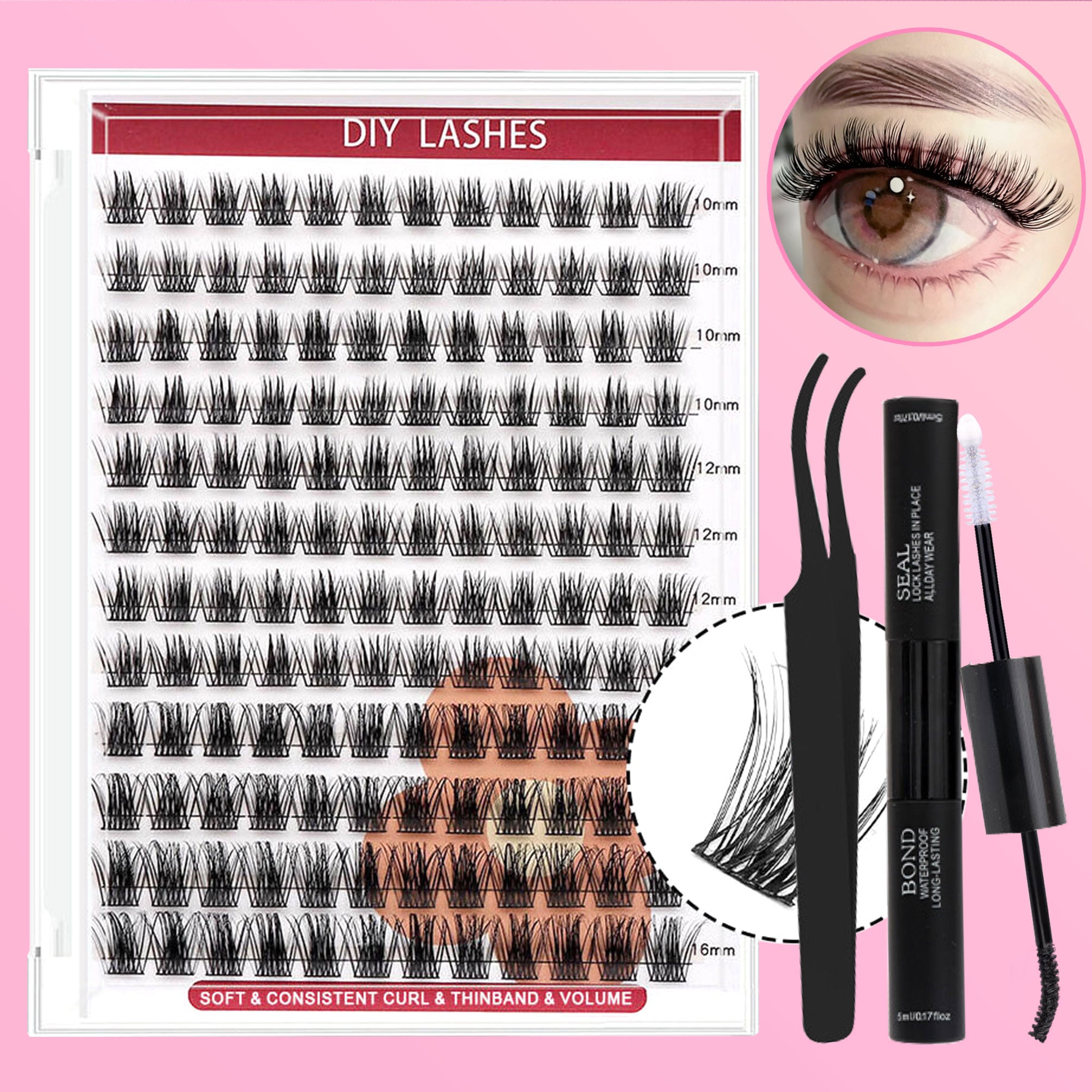 DF06 cluster DIY lashes Kit - 144 clusters