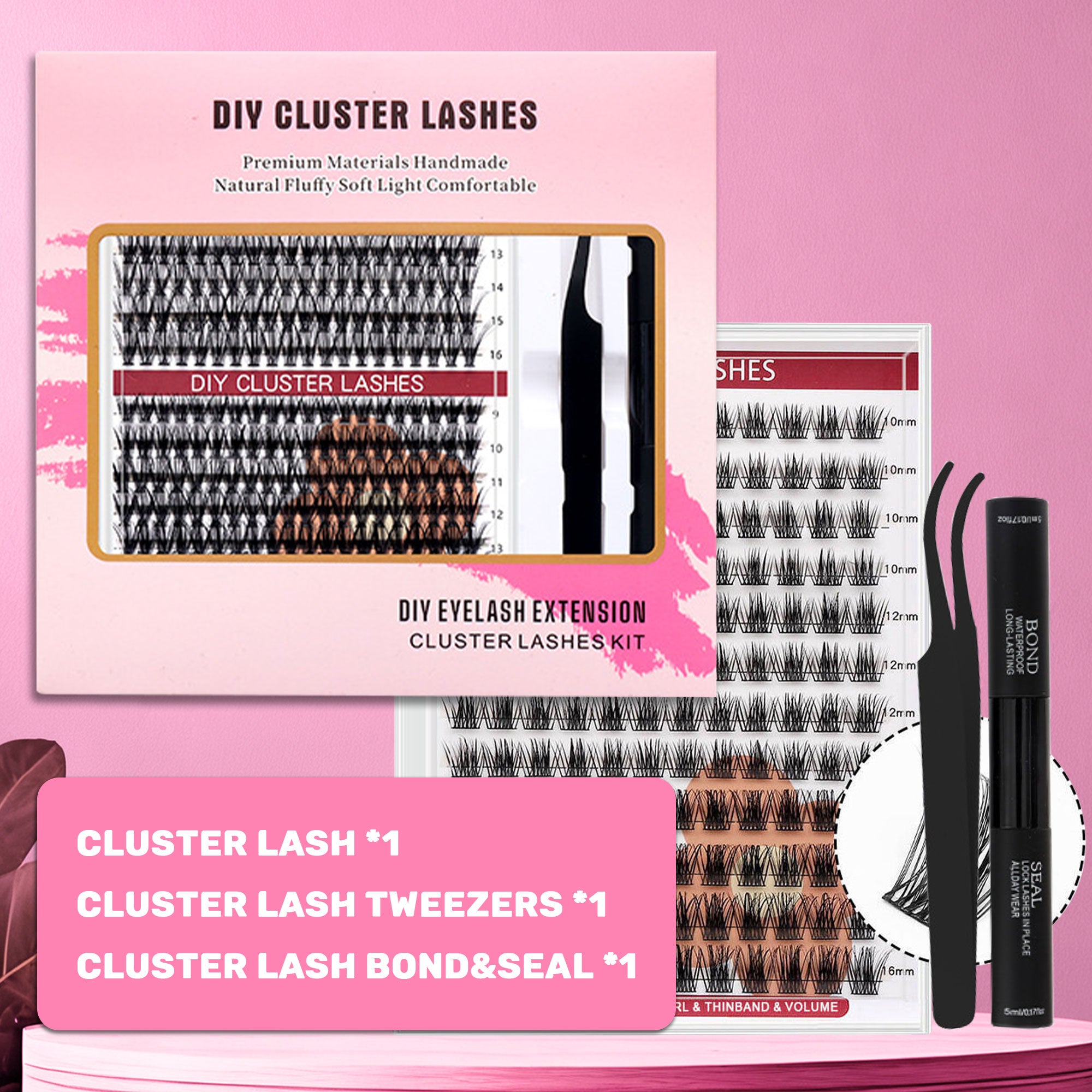 DF06 cluster DIY lashes Kit - 144 clusters