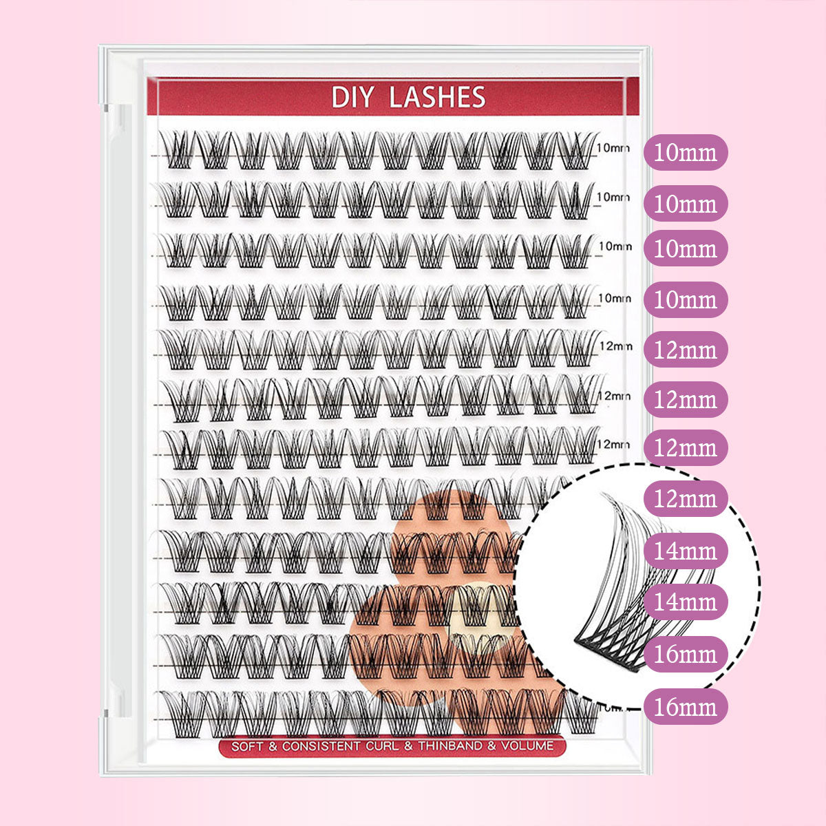 DF07 cluster DIY lashes Kit - 144 clusters