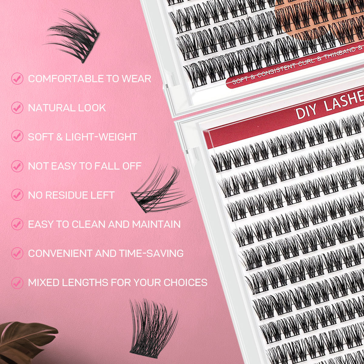 DF08 cluster DIY lashes Kit - 144 clusters