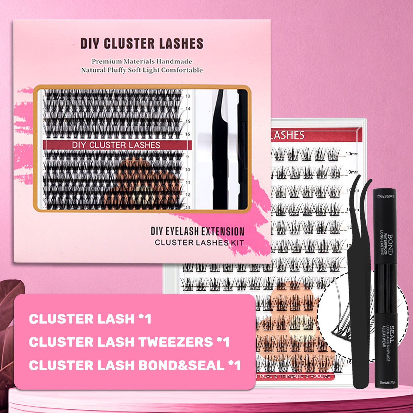 DF09 cluster DIY lashes Kit - 144 clusters