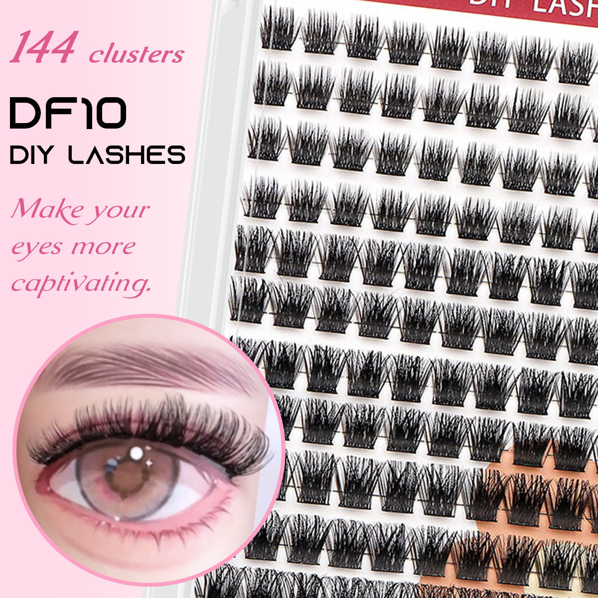 DF10 cluster DIY lashes Kit- 144 clusters