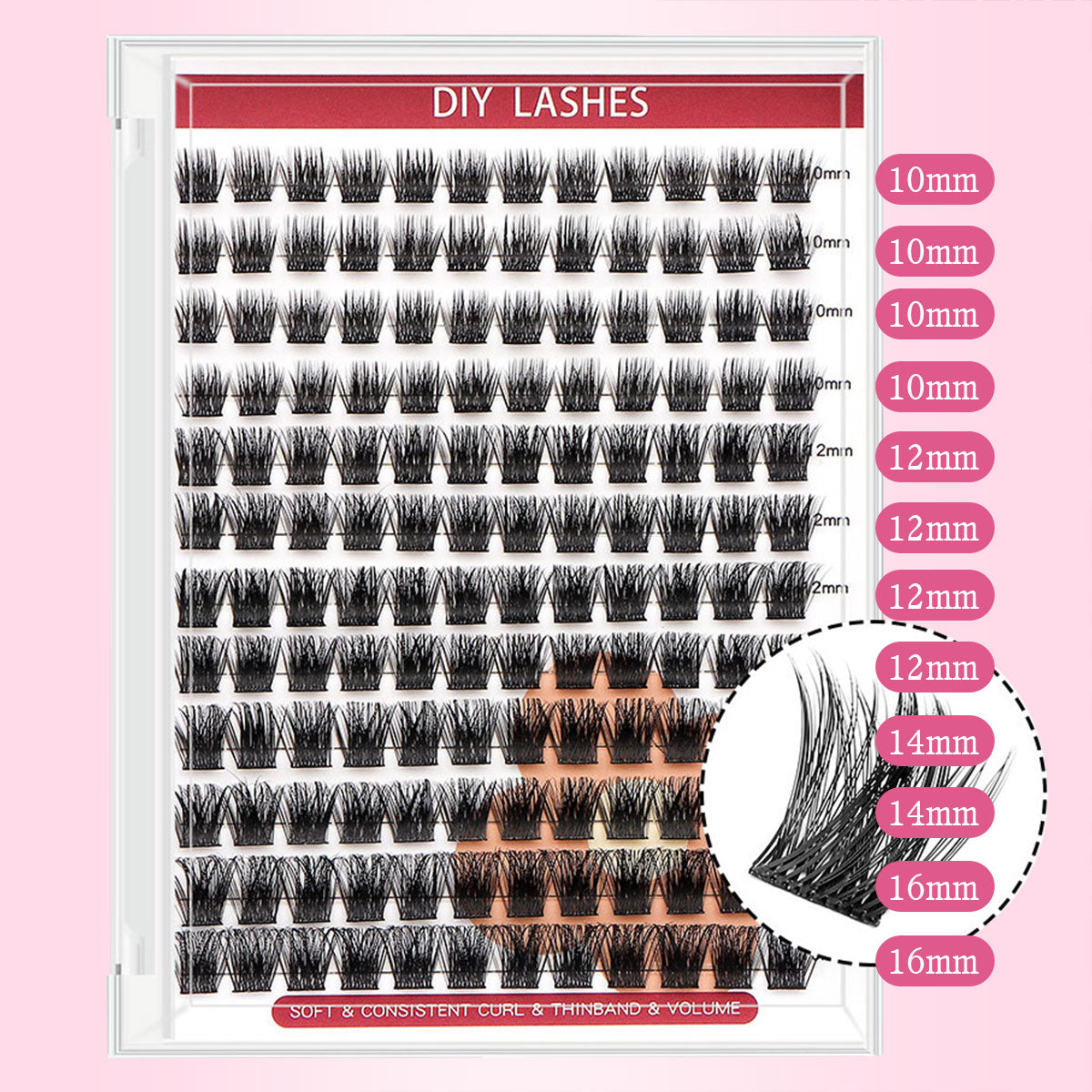 DF10 cluster DIY lashes Kit- 144 clusters
