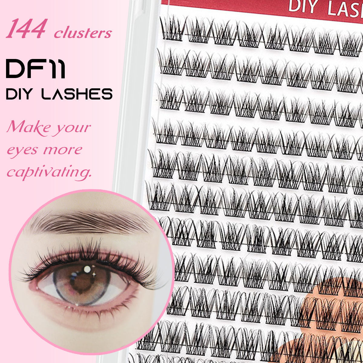 DF11 cluster DIY lashes - 144 clusters