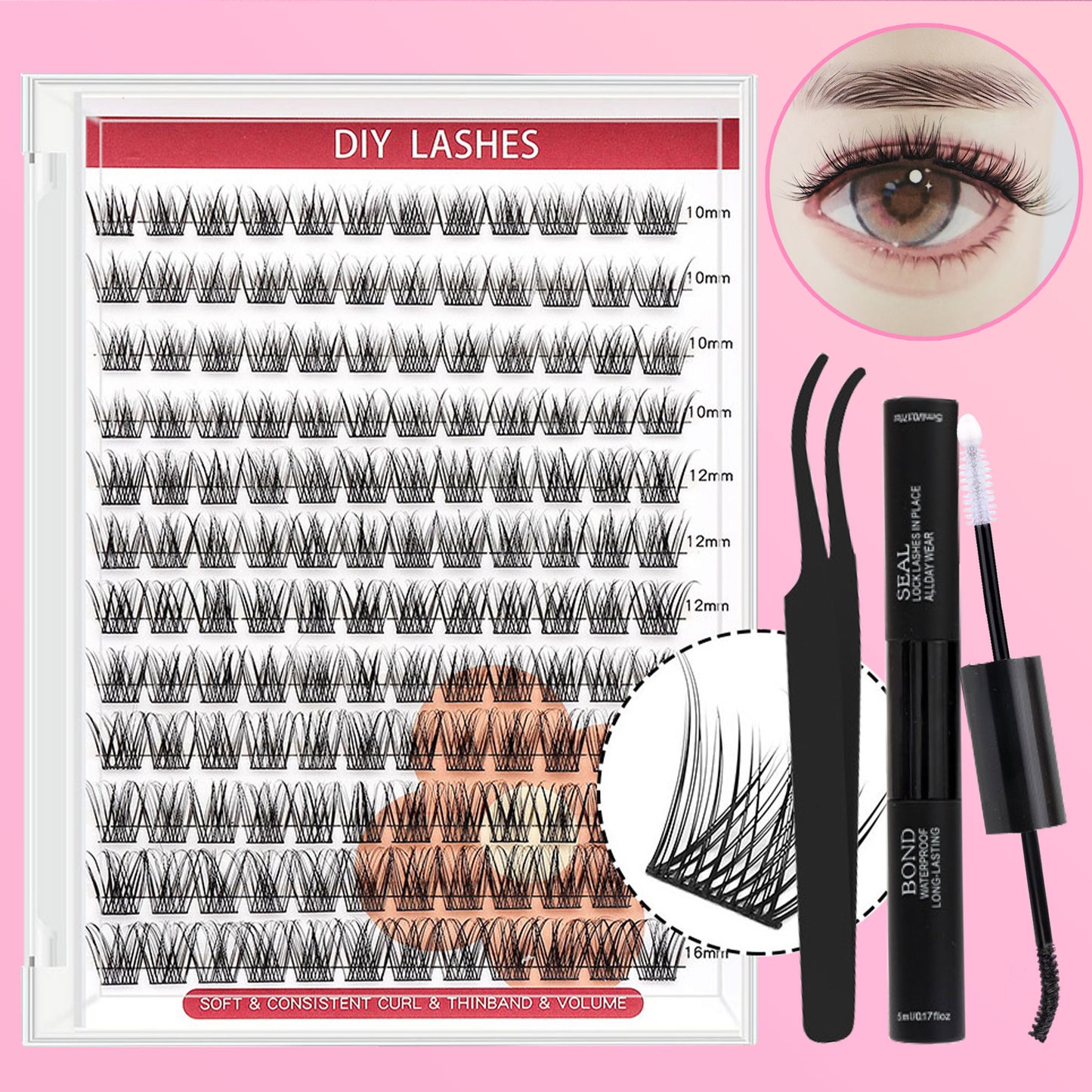 DF11 cluster DIY lashes Kit - 144 clusters