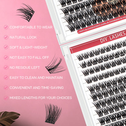 DF14 cluster DIY lashes - 144 clusters
