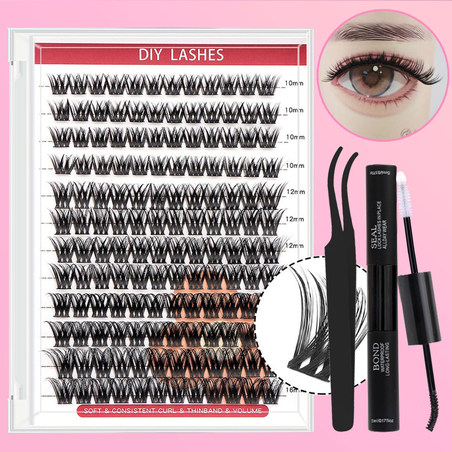 DF14 cluster DIY lashes Kit - 144 clusters
