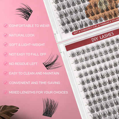 DF15 cluster DIY lashes - 144 clusters