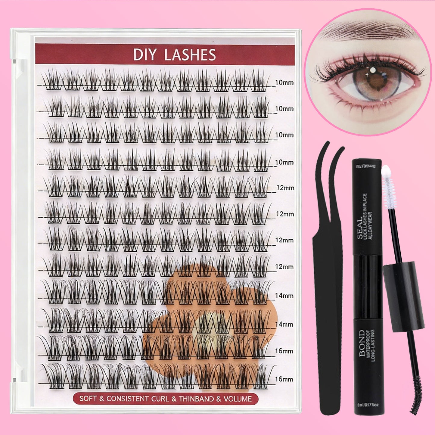 DF15 cluster DIY lashes Kit - 144 clusters