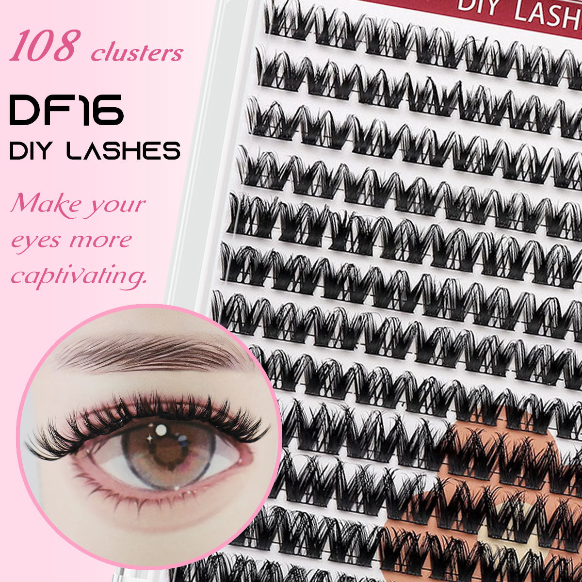 DF16 cluster DIY lashes Kit - 108clusters