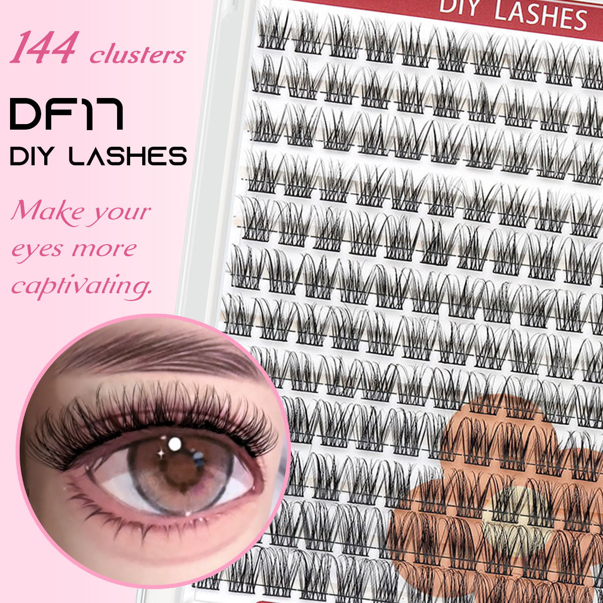 DF17 cluster DIY lashes Kit - 144 clusters