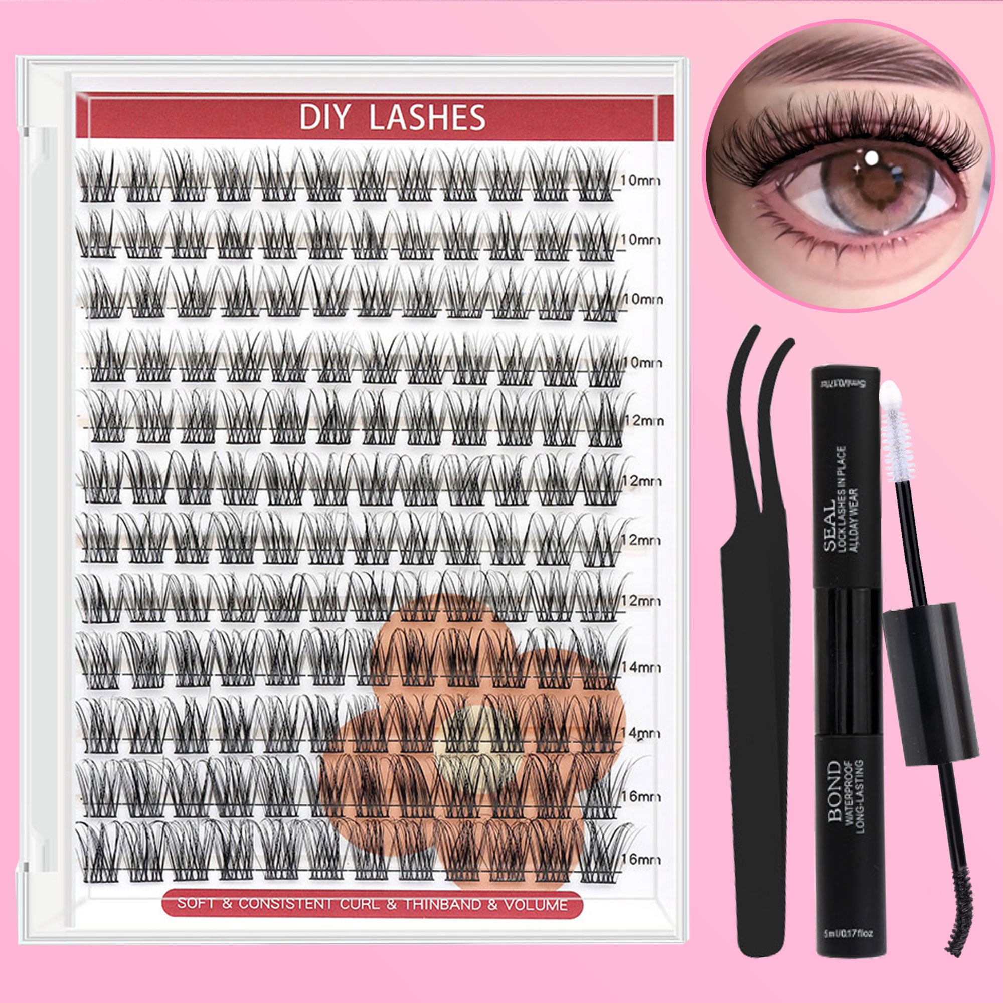 DF17 cluster DIY lashes Kit - 144 clusters