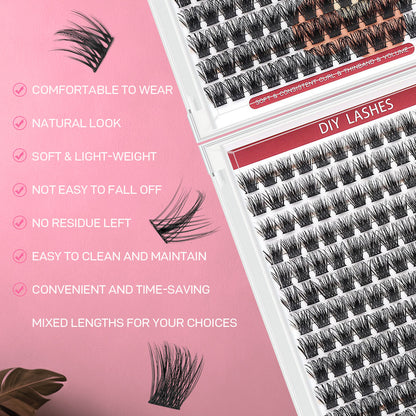 DF18 cluster DIY lashes Kit - 144 clusters