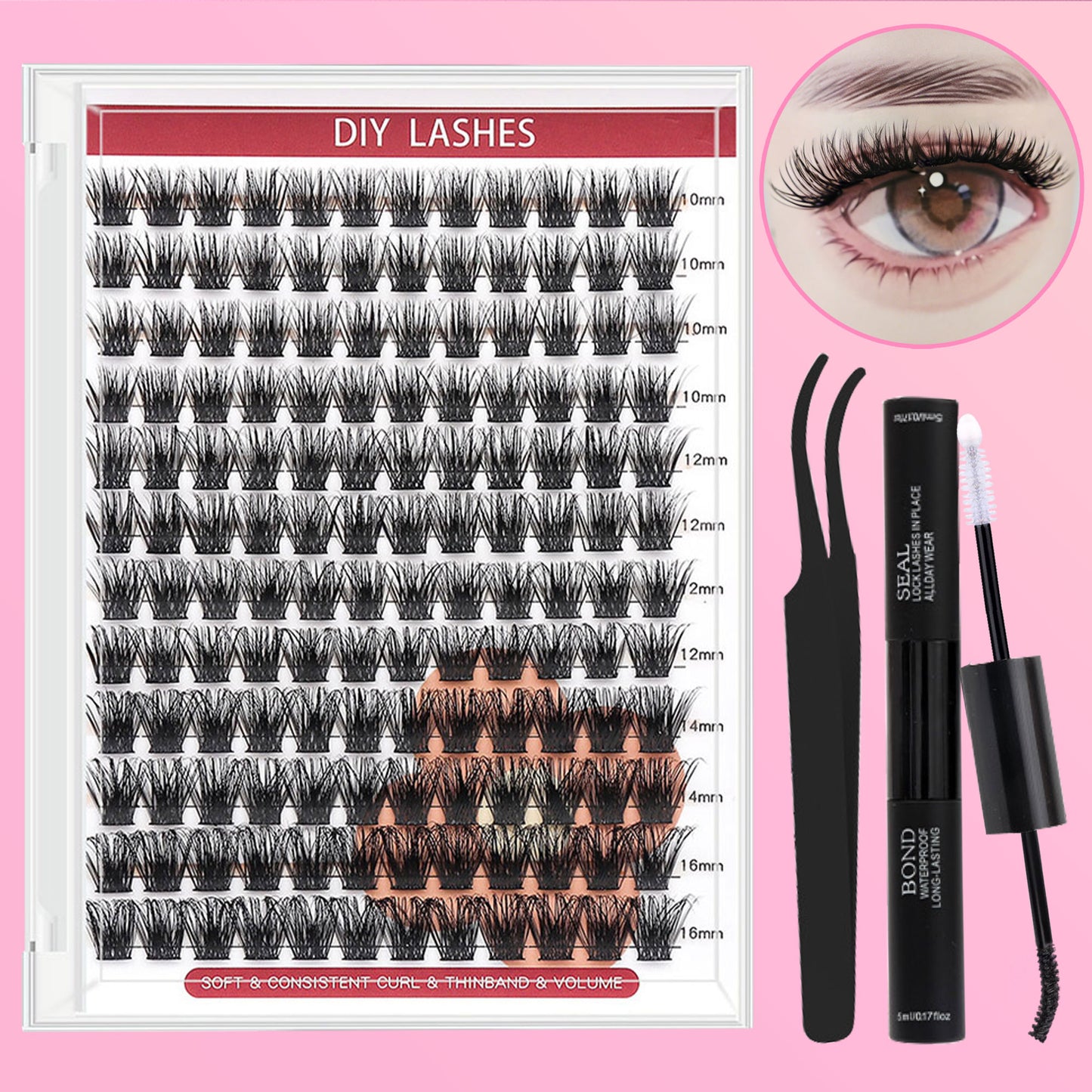 DF18 cluster DIY lashes Kit - 144 clusters