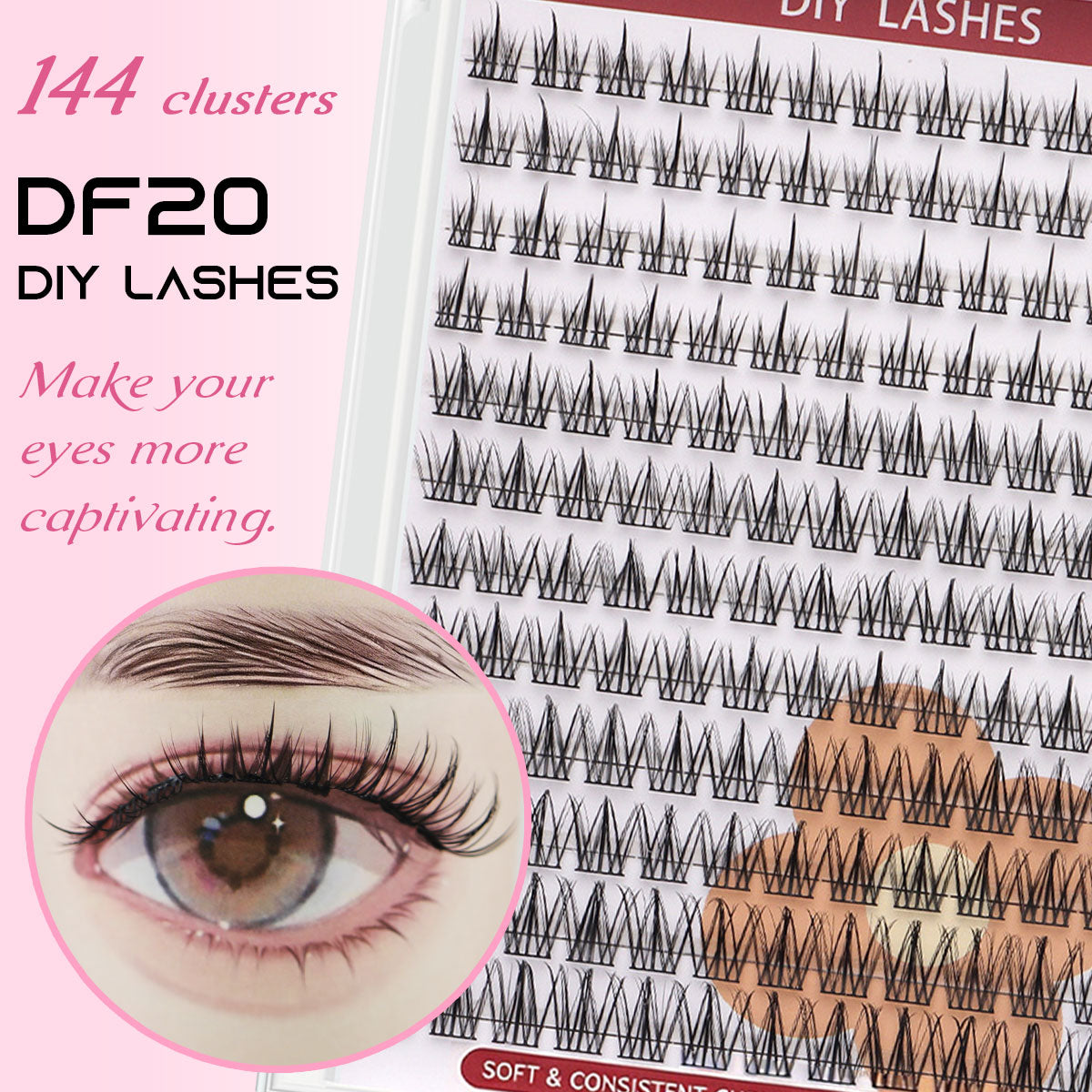 DF20 cluster DIY lashes - 144 clusters
