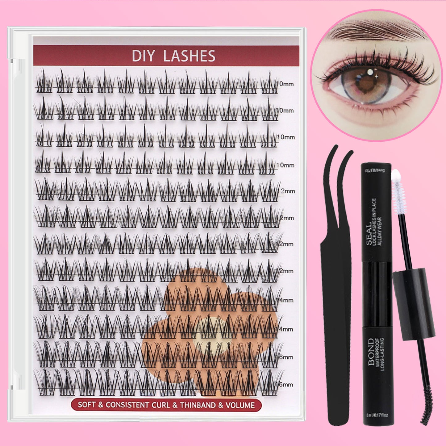 DF20 cluster DIY lashes Kit - 144 clusters