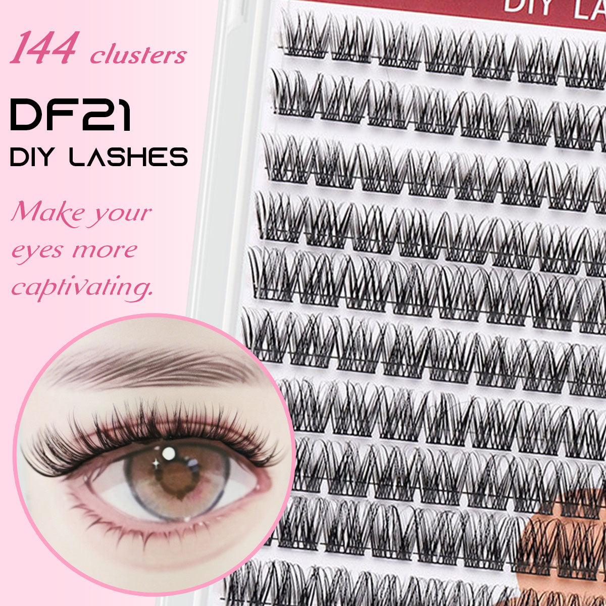 DF21 cluster DIY lashes Kit - 144 clusters