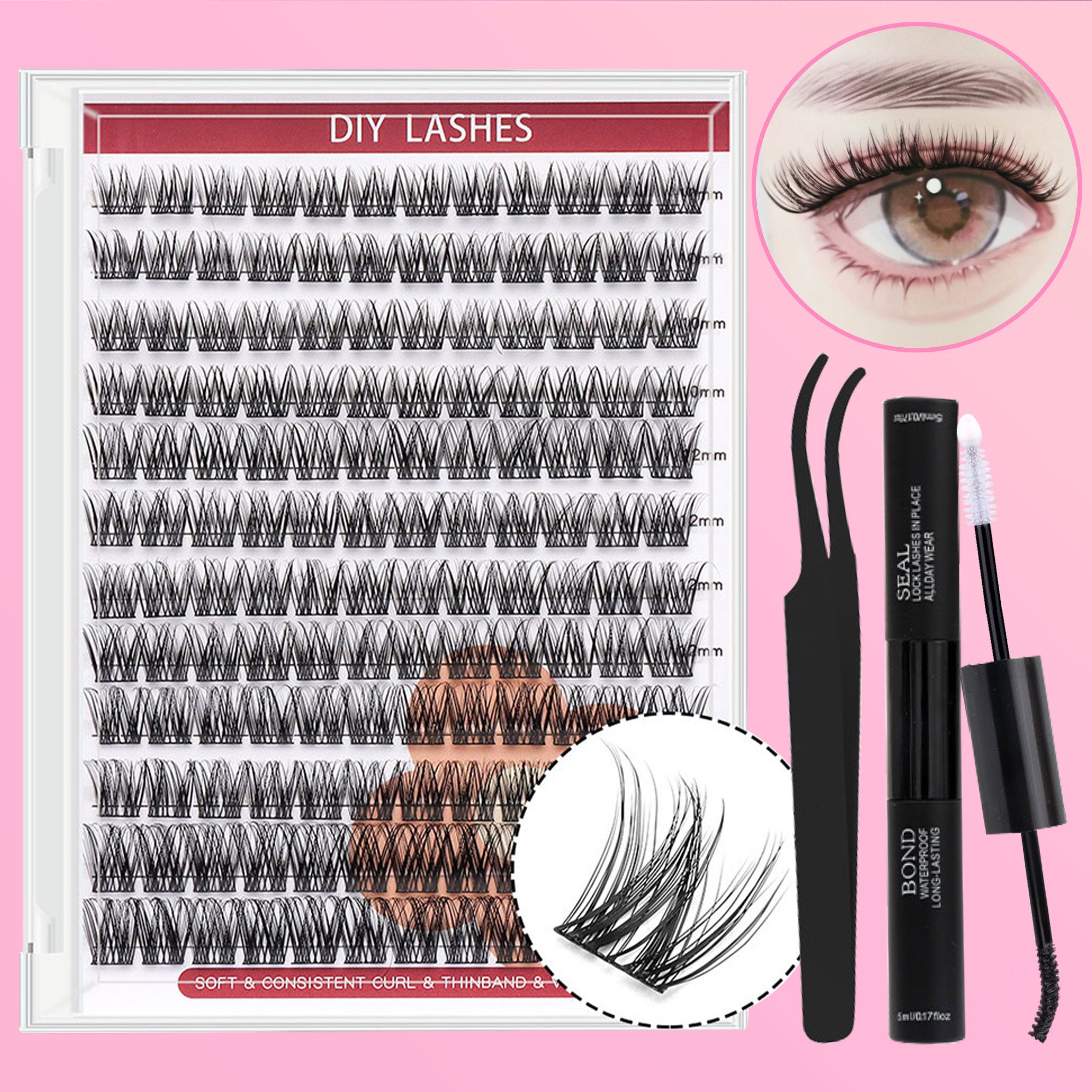 DF21 cluster DIY lashes Kit - 144 clusters
