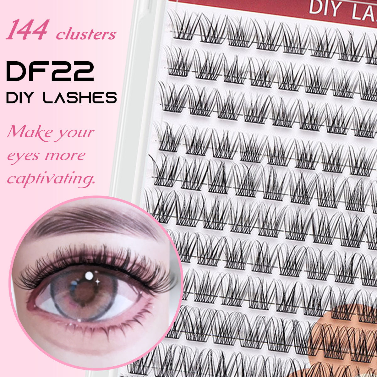 DF22 cluster DIY lashes - 144 clusters
