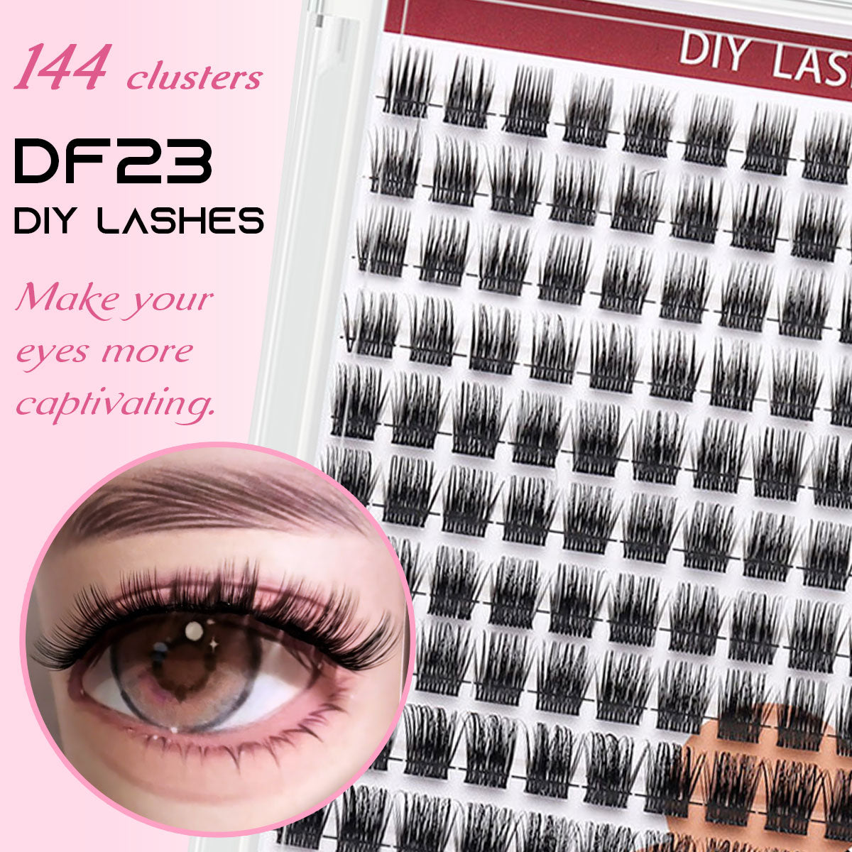 DF23 cluster DIY lashes Kit - 144 clusters