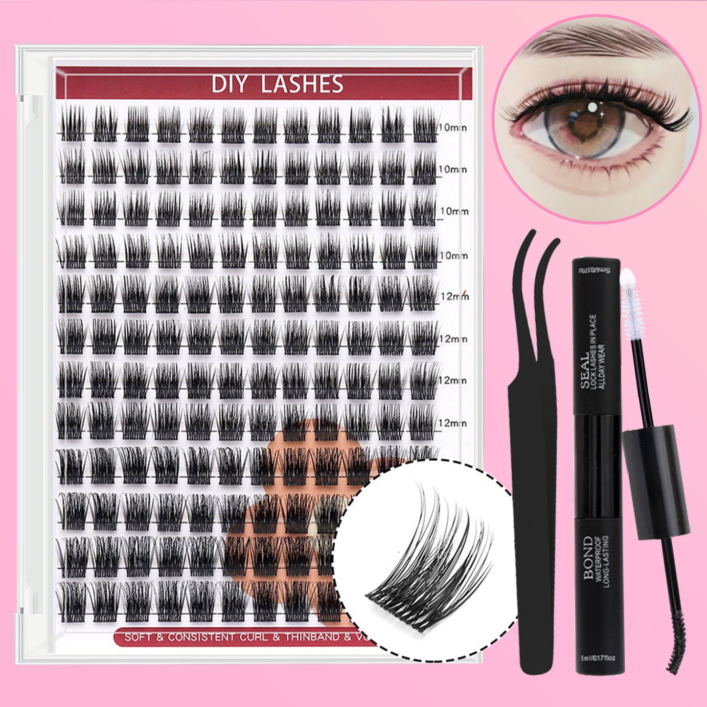 DF23 cluster DIY lashes Kit - 144 clusters