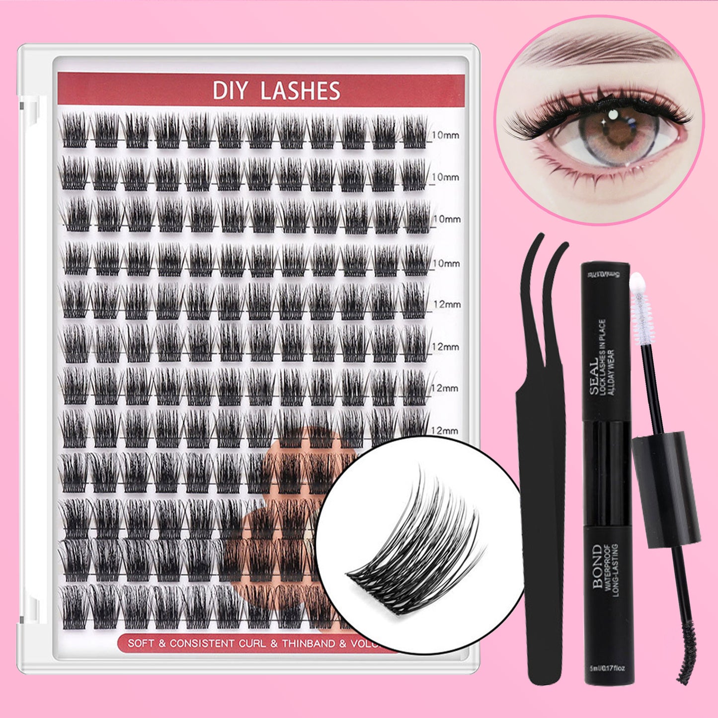 DF24 cluster DIY lashes Kit - 144 clusters