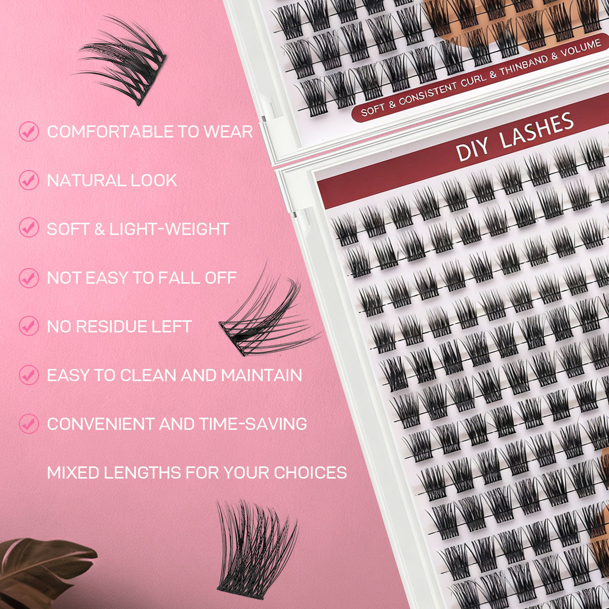DF25 cluster DIY lashes - 144 clusters
