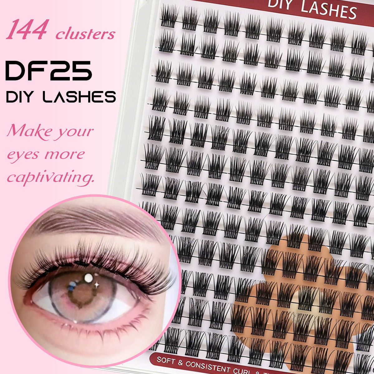 DF25 cluster DIY lashes - 144 clusters