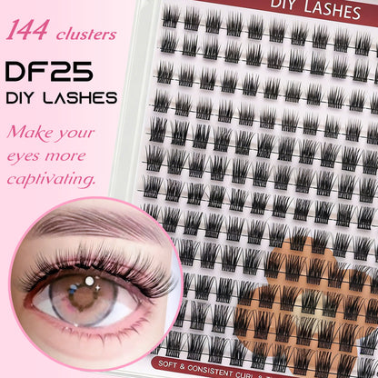 DF25 cluster DIY lashes - 144 clusters