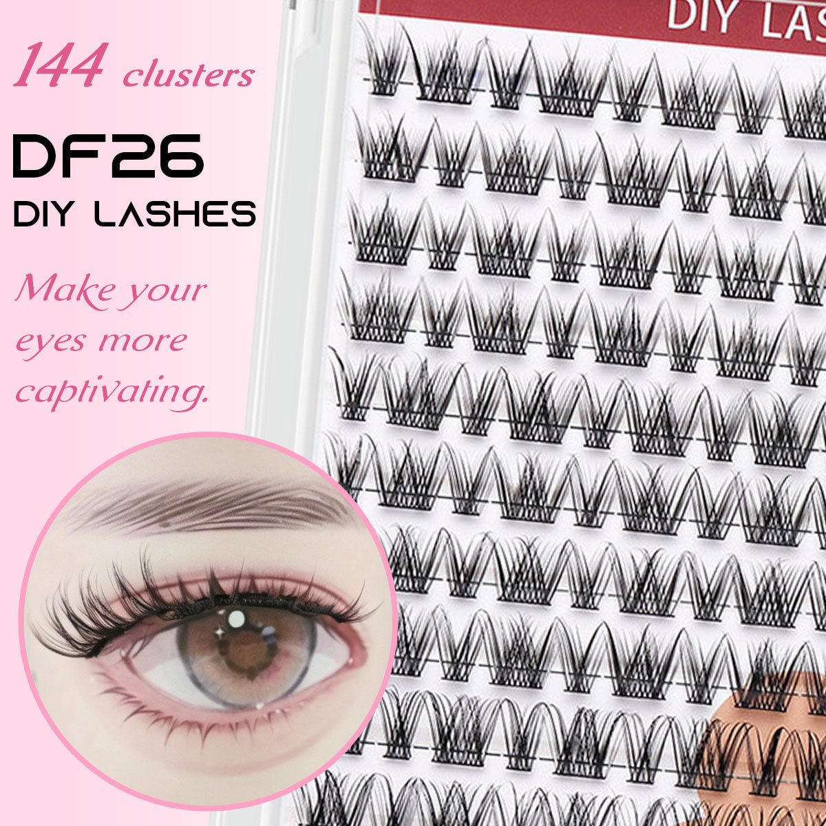 DF26 cluster DIY lashes Kit - 144 clusters