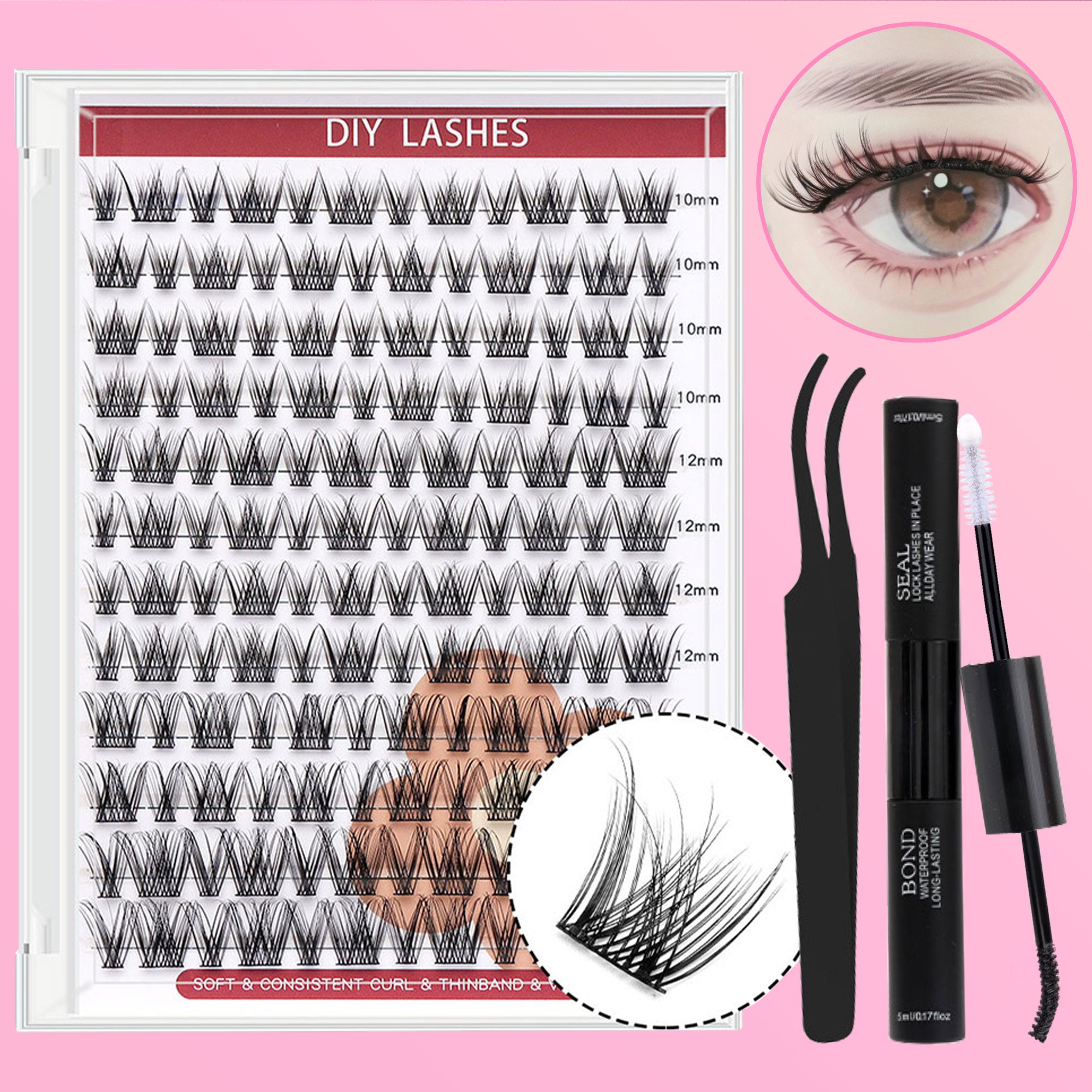 DF26 cluster DIY lashes Kit - 144 clusters