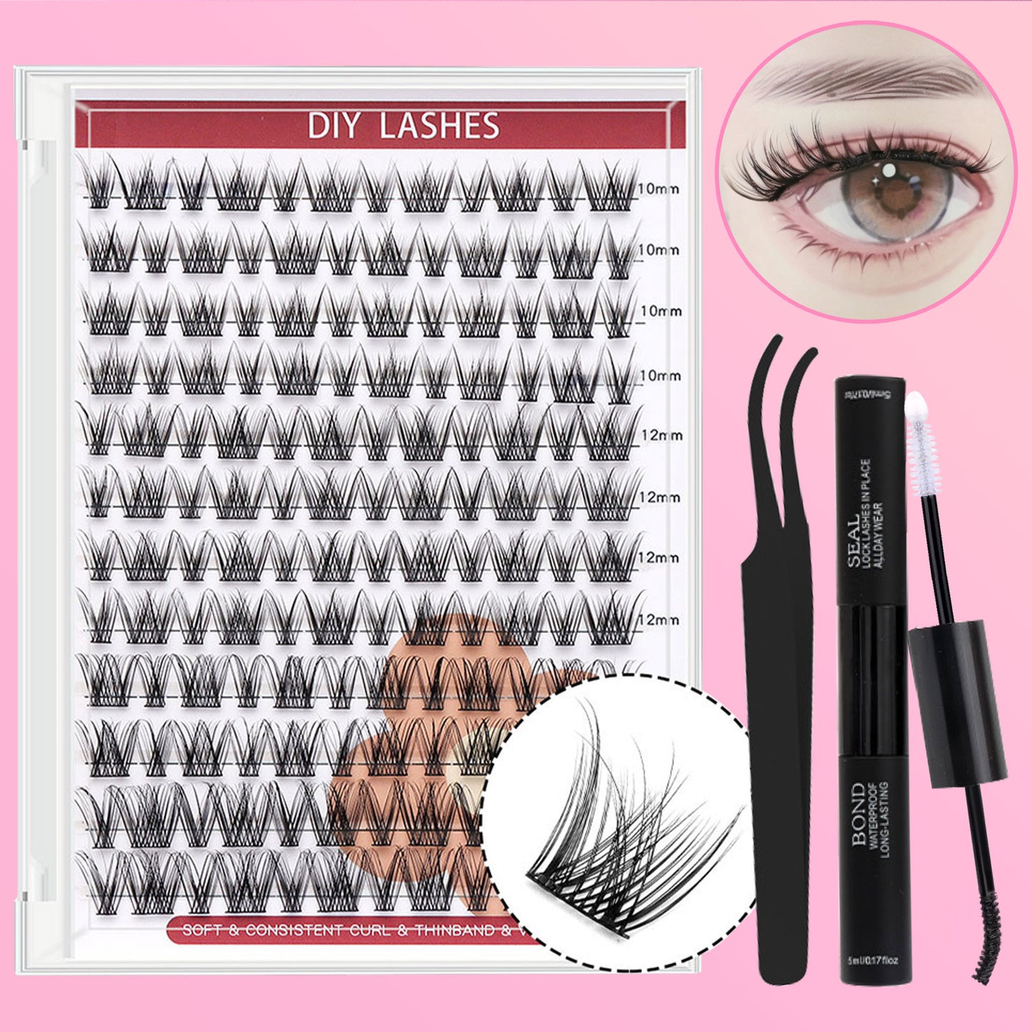 DF26 cluster DIY lashes Kit - 144 clusters