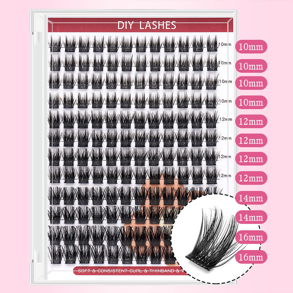 DF27 cluster DIY lashes - 144 clusters