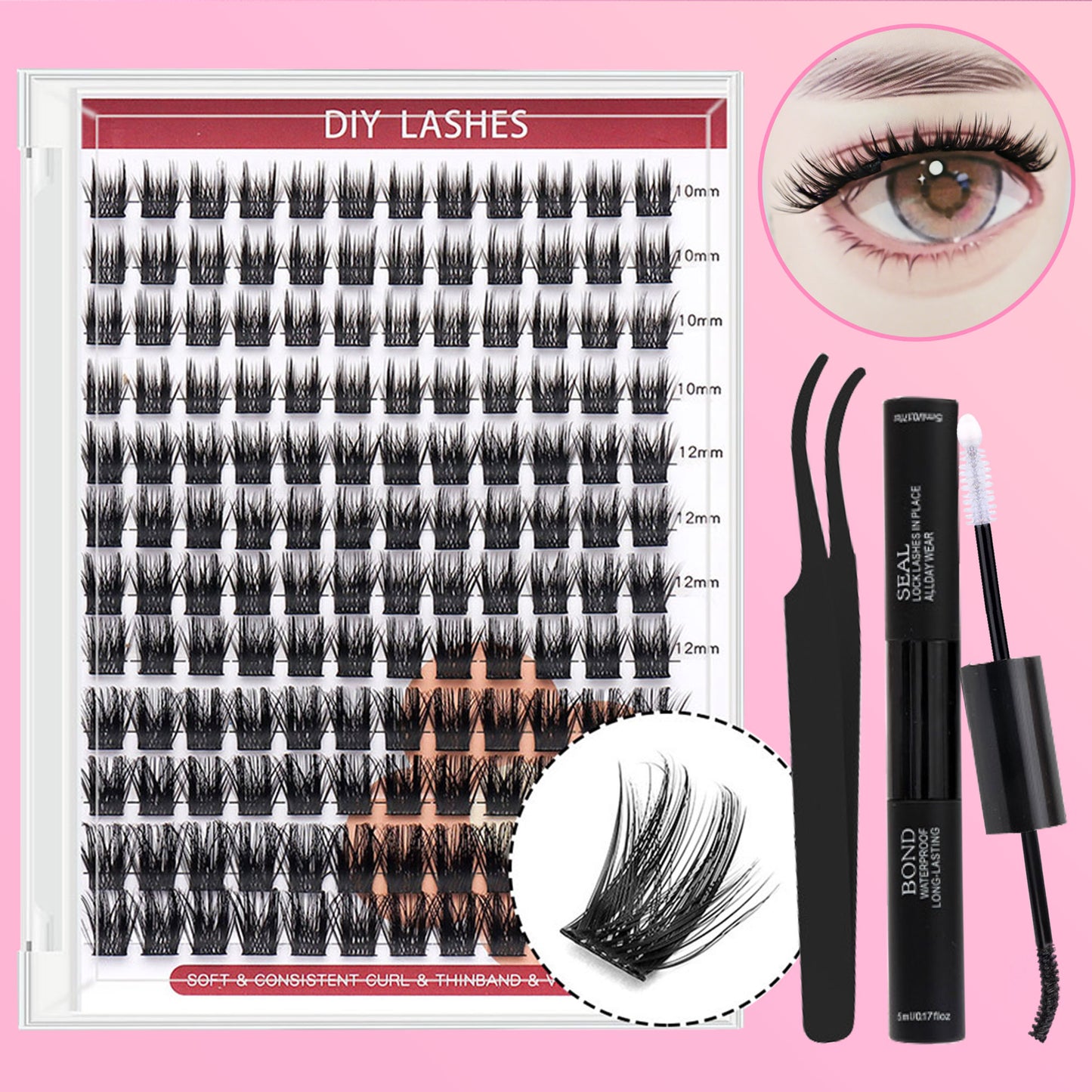 DF27 cluster DIY lashes Kit - 144 clusters