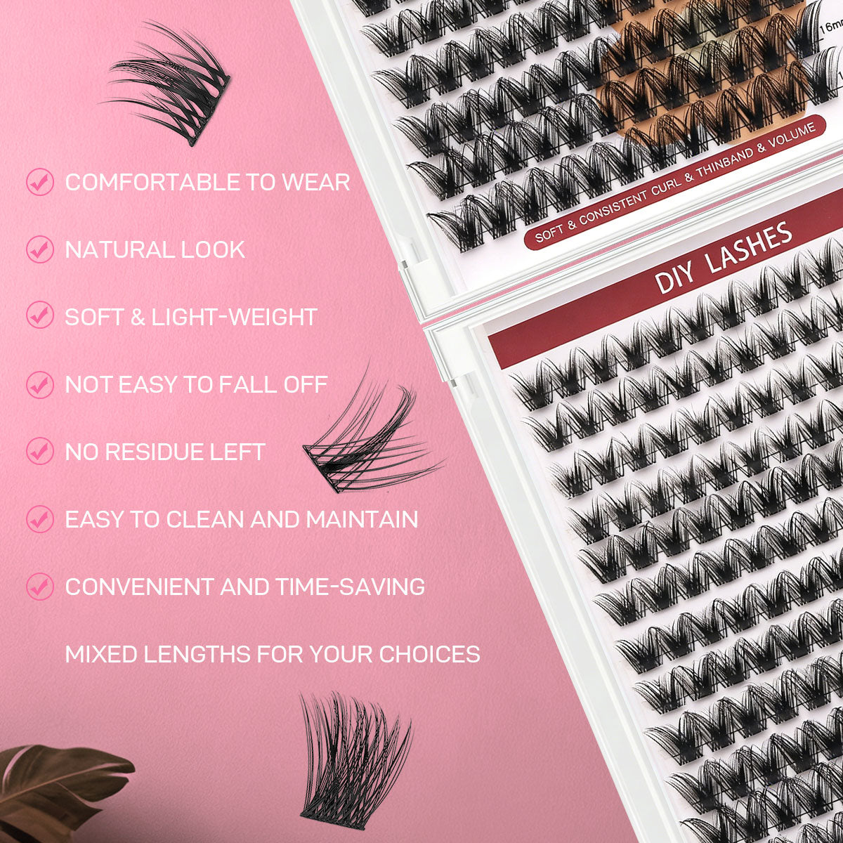 DF28 cluster DIY lashes - 144 clusters